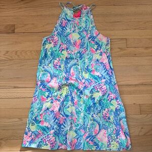 Lilly Pulitzer Small Margot High Neck Pima Cotton Dress in Mermaid Cove Print